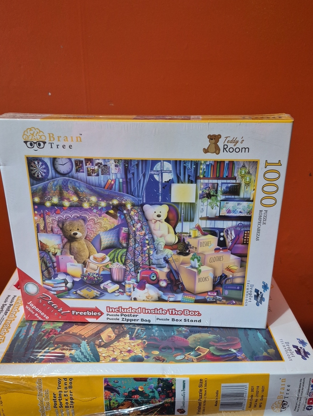 Brain Tree Teddy's Room 1000-Piece Puzzle in Multicolor